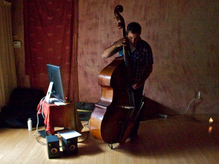 Hank Schroy playing bass